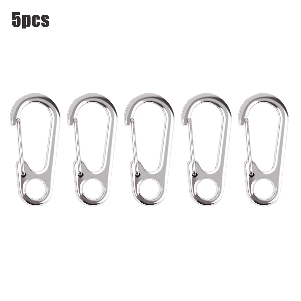 5Pcs Mini Moschettone Clip Piccola Lega Molla Moschettone Portachiavi Chiusura Bottiglia Portatile Fibbia Appesa Per Zaino Campeggio Escursionismo