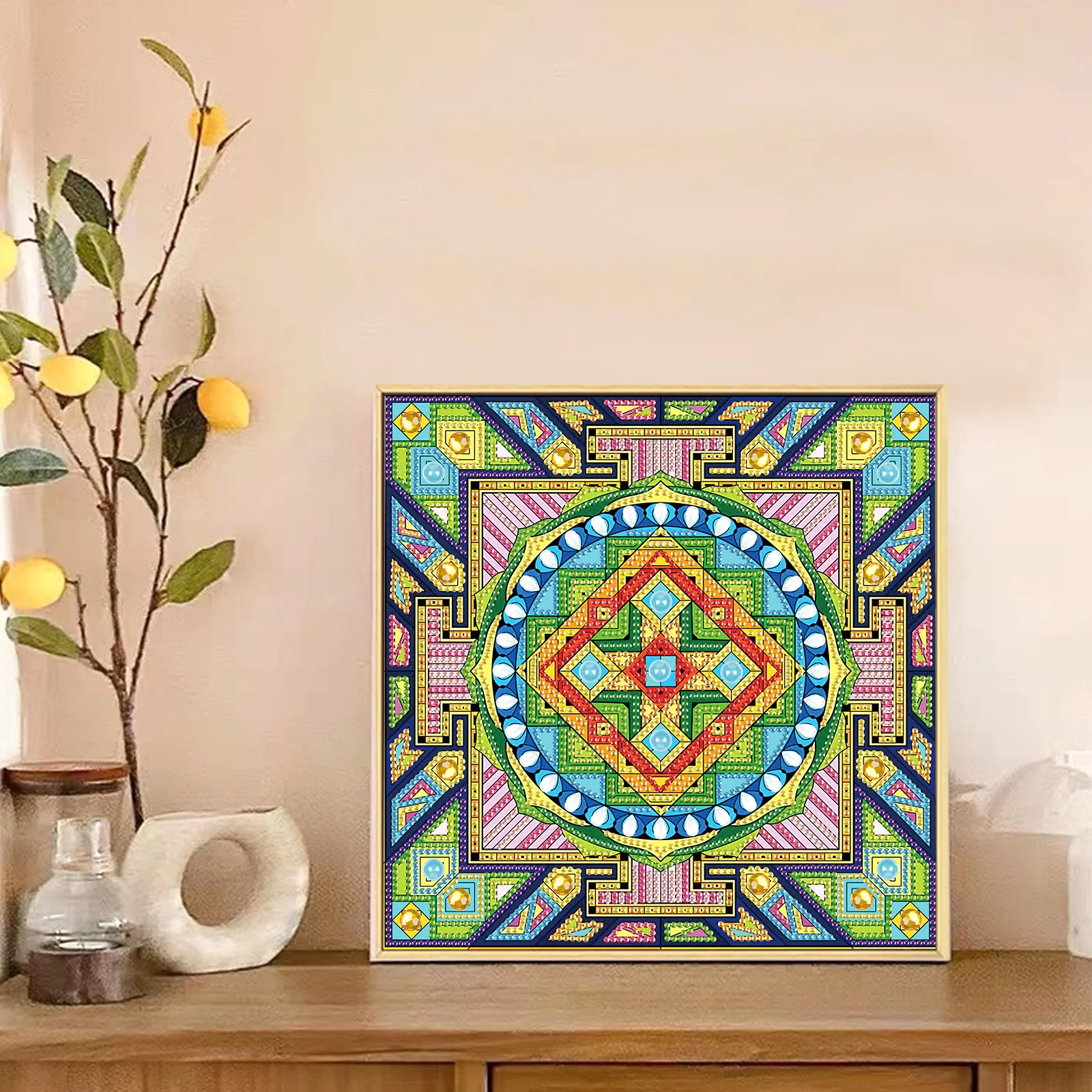 DIY Mandala flower 5D Special Shape Diamond Art Kits for Beginners,Diamond Art Painting Kits for Home Wall Decoration Gift