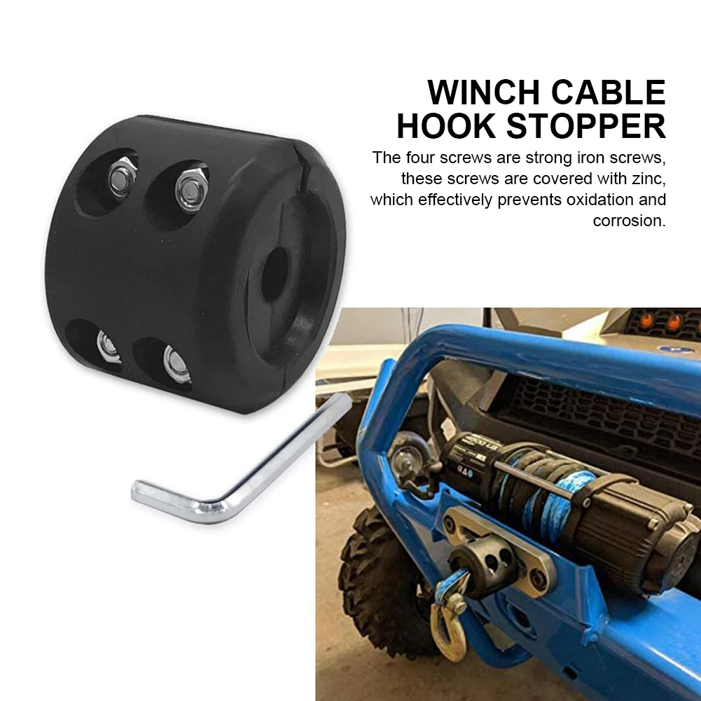 Winch Cable Hook Stopper Rubber Winch Mount Stop Protect Winch Motors
