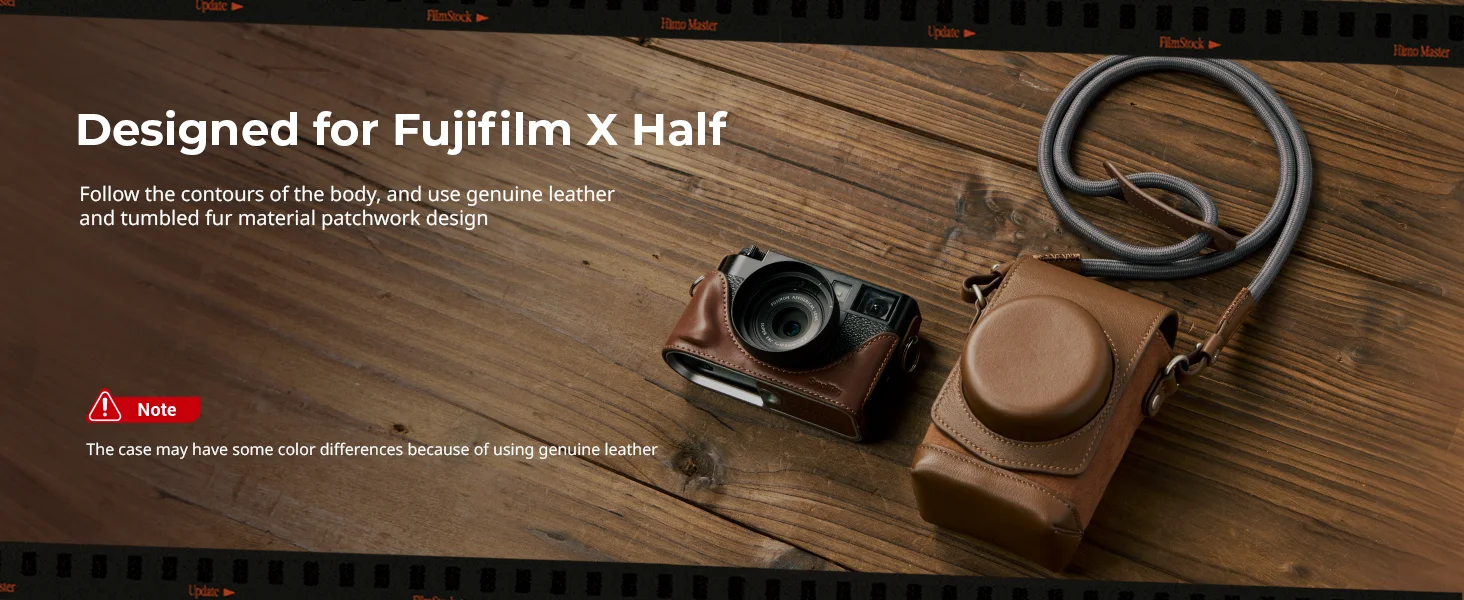 X half Leather Case Kit for FUJIFILM X half with Full-Cover Carrying Bag, Half