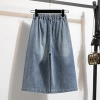 Plus Size Denim Skirt Women Autumn 2024 New High Elastic Waist Blue Color Jeans Skirts With Lining Korean Style Casual Skirt - Image 4