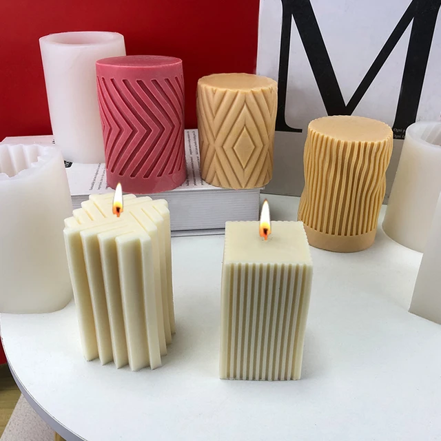 Silicone Molds Cylinder Candles  Silicone Molds Handmade Candles - Candle  Silicone - Aliexpress