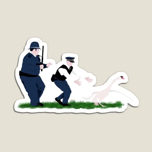 Swan Cops Magnet Cute Magnetic Toy Funny Holder Baby Frigorifero Home Stickers Decor Kids For Fridge Organizer Bambini