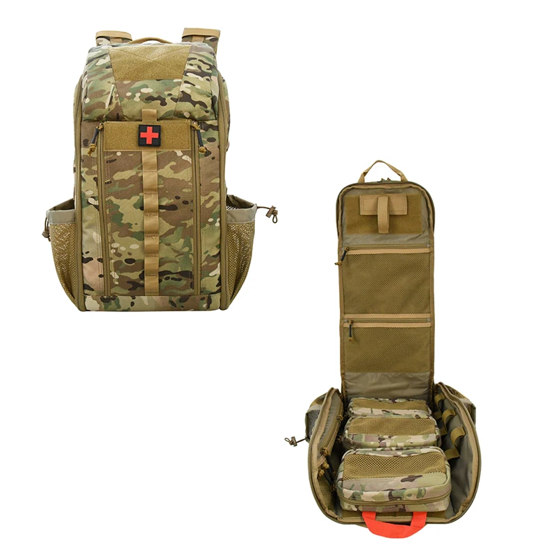 Tactical outdoor medical backpack, large capacity camping and mountaineering backpack, outdoor emergency medical kit 2