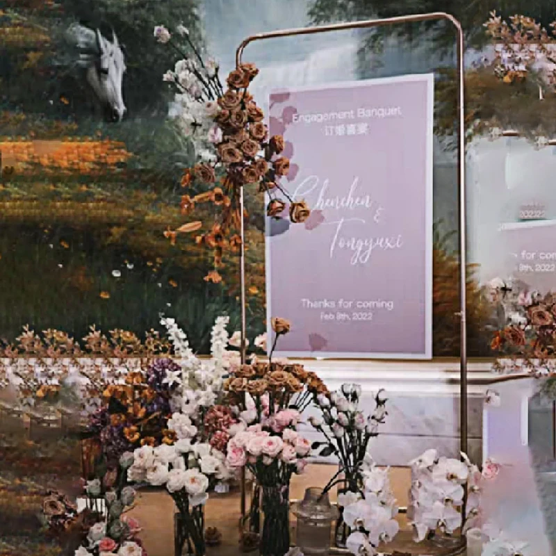 Flower Balloon Backdrop Stand Wedding Decoration Popular Metal Board Bracket Decoracion Boda Western Party