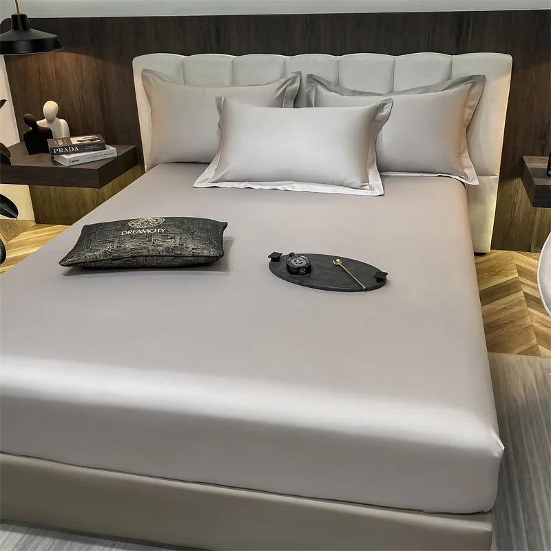 Dreamreal 100% Egyptian Cotton Bed Sheet Set Luxury 400TC Bedding Set 4/6 Pieces Fitted Sheet Flat Bedsheet Pillowcases High End 5