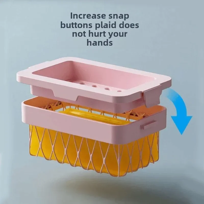 Hot Hand Free Foaming Soap Box,High Elasticity Mesh Soap Bubble Box, Household Soap Box, Storage and Storage Box