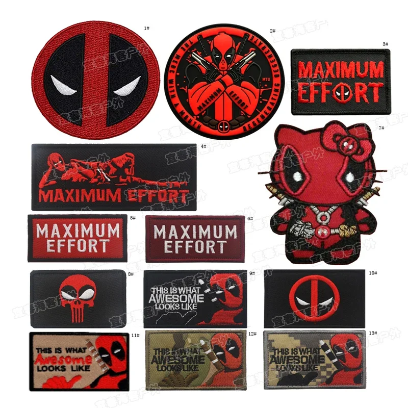 

Disney Marvel Deadpool Clothes Anime Patches Decoration Sticker on Patches Embroidery Iron On Patch for Disney Cartoon Clothing