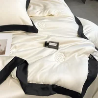 Couette brodée pour lit, couvre-lit, couverture soyeuse, literie de luxe, refroidissement par glace lisse, été, 100% lavable 3