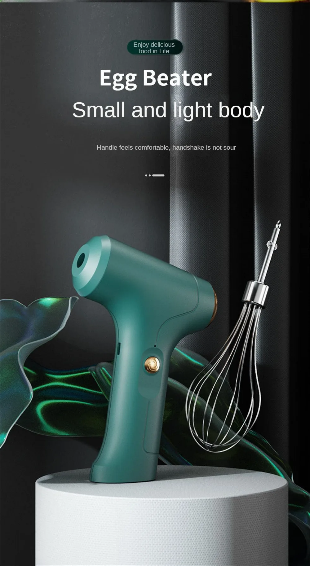 Description Picture 4 of itemCake Cream Whipper Portable Electric Food Mixer USB Wireless Hand Blender 3 Speeds Powerful Dough Egg Beater Baking Kitchen Tool