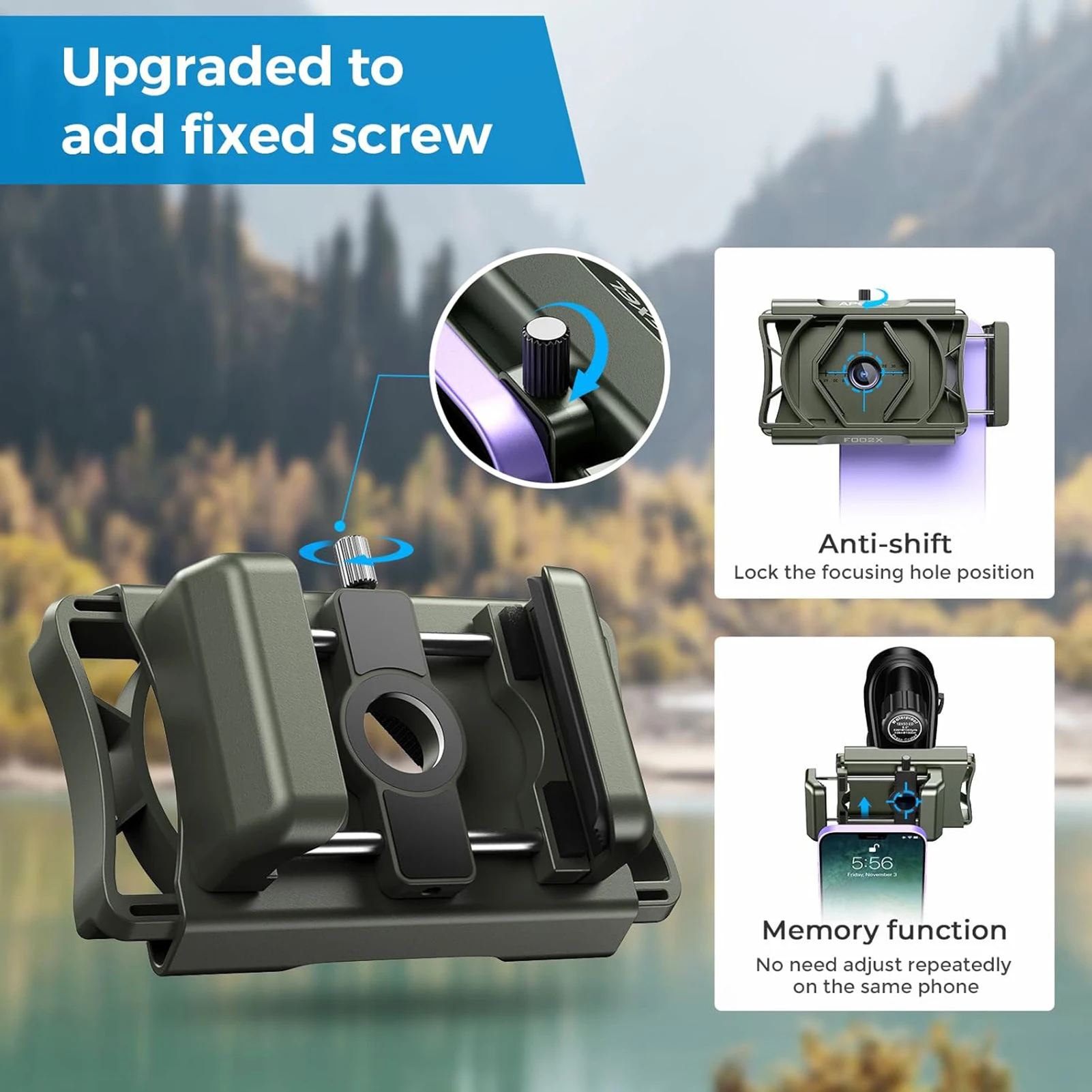 APEXEL APL-F002X Telescope Phone Adapter 360° Rotatable