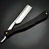 4pcs/set Classic S45C Carbon Steel Straight Edge Salon Barber Shaving Razor Shaver Ebony Handle SHAVING RAZOR Barber Tools G0307 5