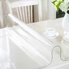 Customization Tablecloths Soft Glass PVC Transparent Tablecloth Waterproof Anti-hot Coffee Mat Table Cover Kitchen Oilcloth 6