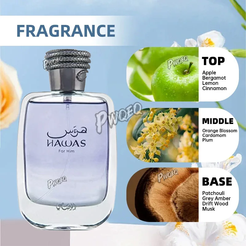 100 مللي عطر رجالي يدوم طويلاً شهم أو دو برفوم رذا...