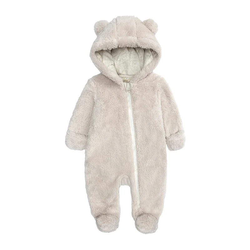 

Baby Rompers Winter Costume Flannel for Girl Boy Toddler Infant Clothes Kids Overall Cartoon Cotton Hooded Jumpsuit Ropa Bebe