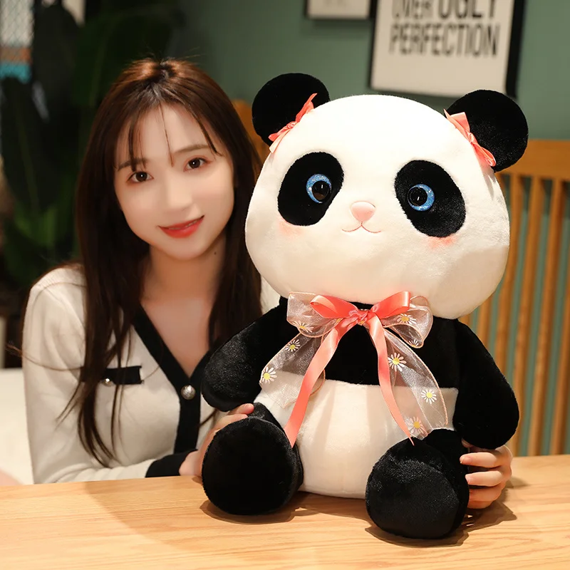 

25-48cm New China Panda Plush Toys Lovers Bear Doll Pillow Cushion Birthday Gift Valentine Brinquedos Soft Animals Girlfriend
