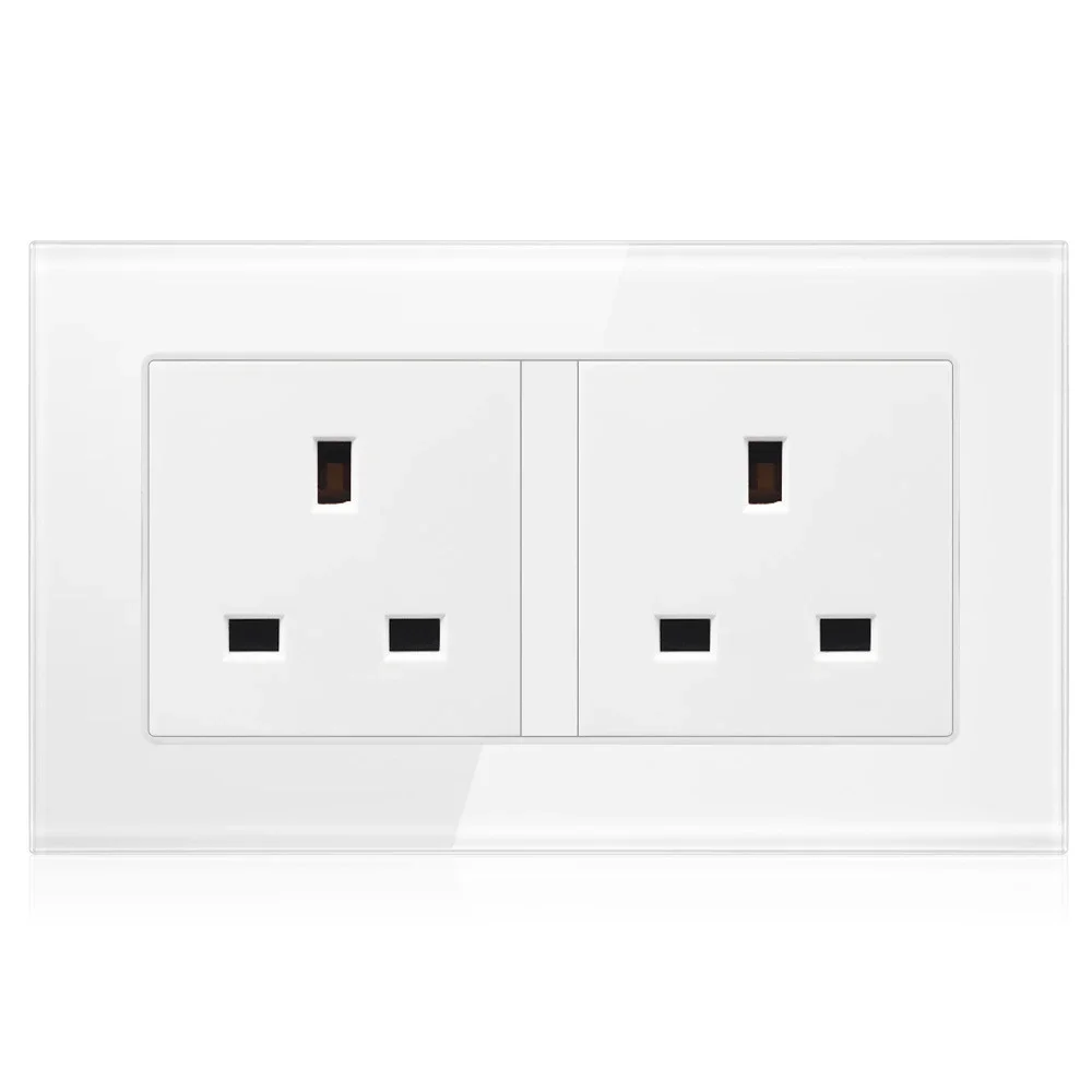 2 SOCKETS WHITE