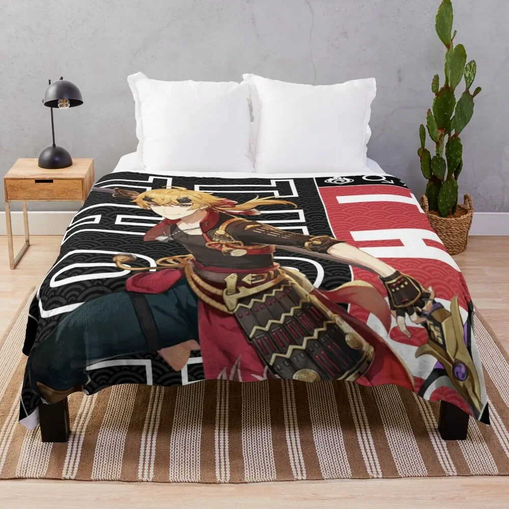 

Thoma | Genshin Impact Throw Blanket Large manga Blankets