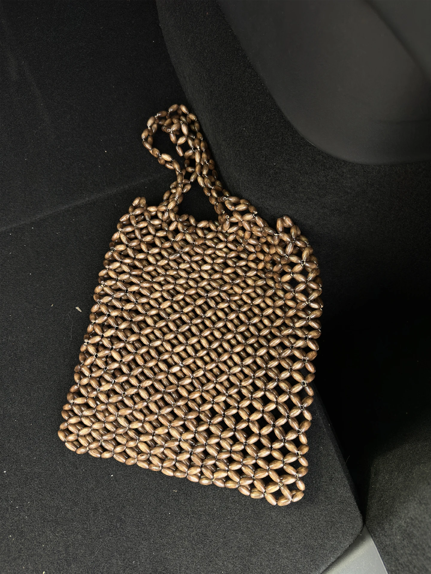 Vintage Wooden Beading Women Handbags Designer Hollow Beads Tote Bag Handmade Casual Summer Beach Bag Bali Purses 2025 Sac