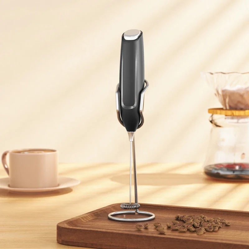 1pcs Electric Milk Frother Hand Blender Portable Mini Handheld Fast Foamer Coffee Cappuccino Whisk Mixer Food Blender with Stand 3
