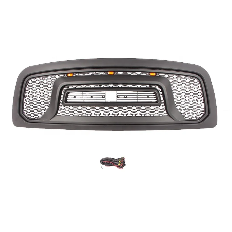 

Suitable for Dodge Ram 2500 3500 2010 2011 2012 - 2019 Pickup Truck Parts Led Lights Honeycomb Black Front Radiator Grille