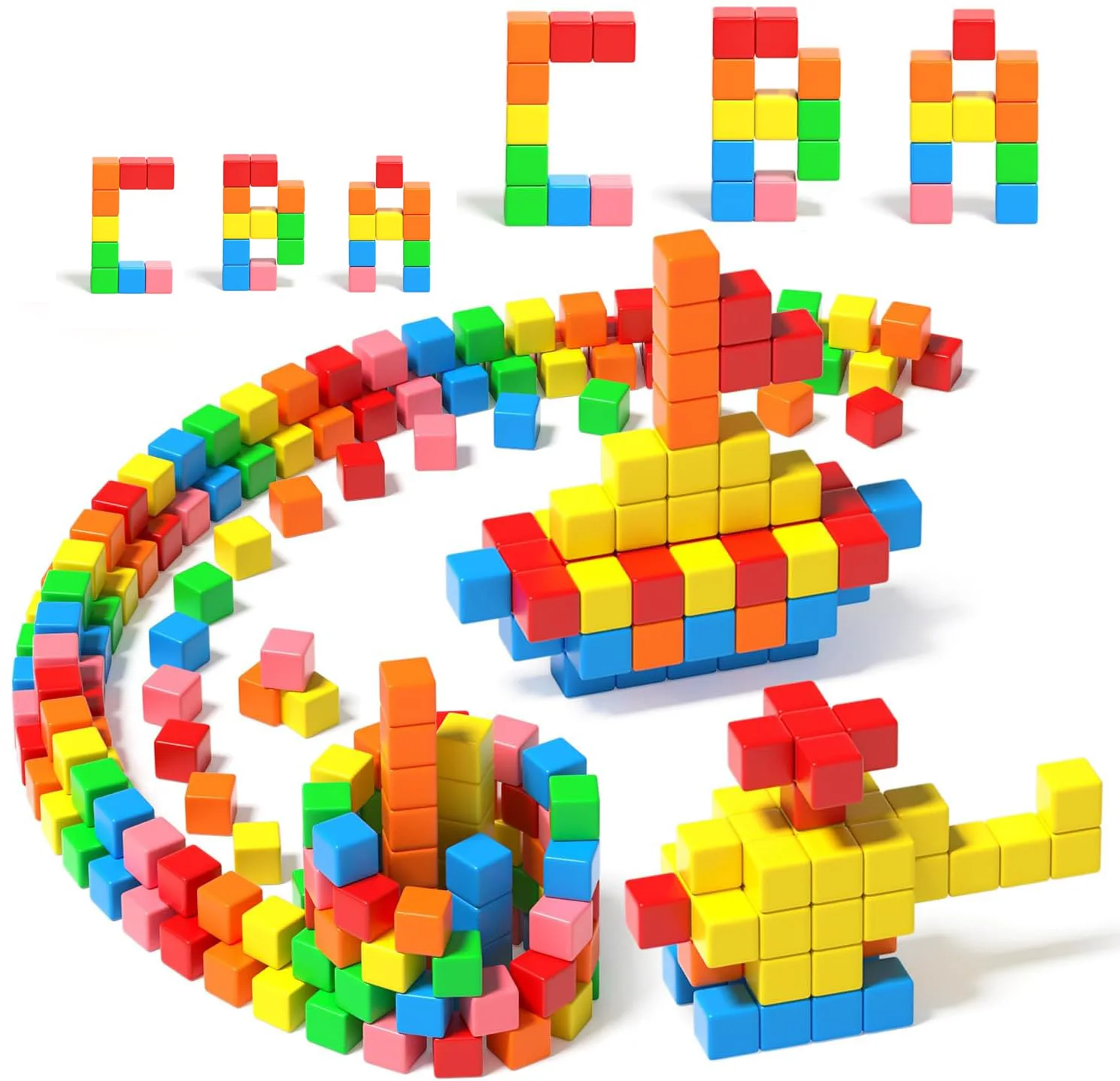 Magnetic Building Blocks Magnetic Cubes Educational STEM Montessori Sensory for Kids Ages 3+ Year Old Boys and Girls Magnet Toys Magnetic Building Blocks Magnetic Assembly Toy