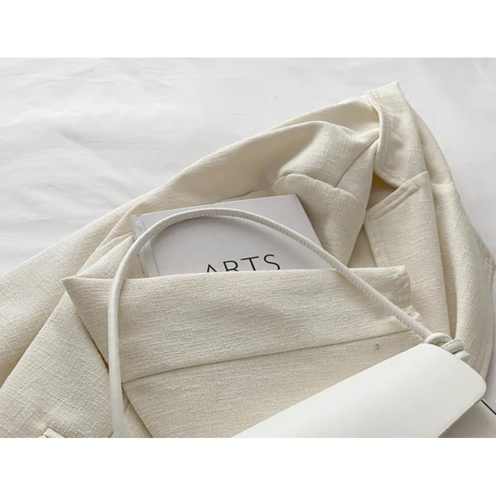 Small Square Shoulder Bag For Women Solid Colour Simple Style_voghion.com