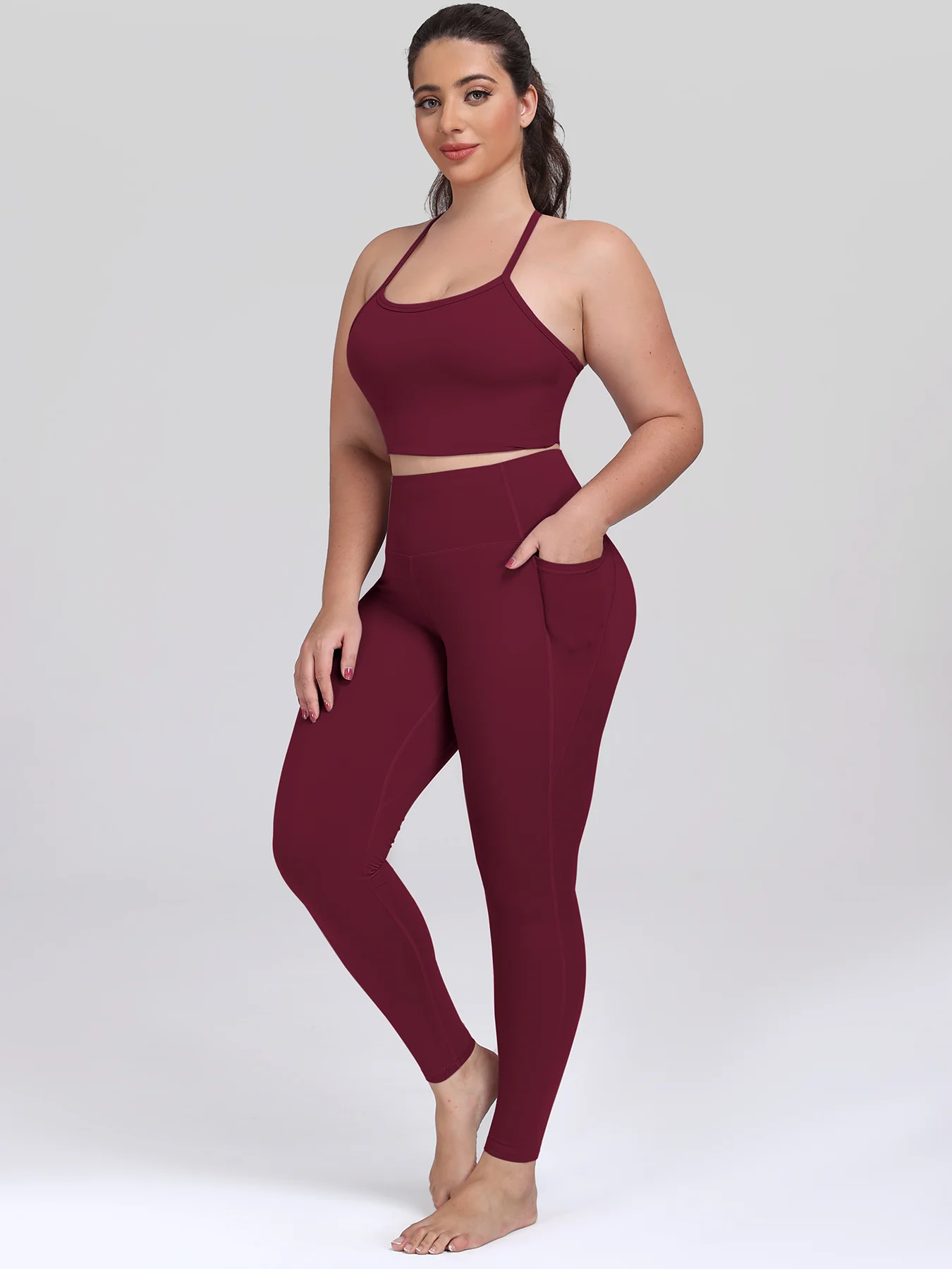 Women Yoga Fitness Leggings With Pocket High Waist Tights Gym Workout Running Stretchy Sexy Butt Liftting Casual Skinny Pants 6