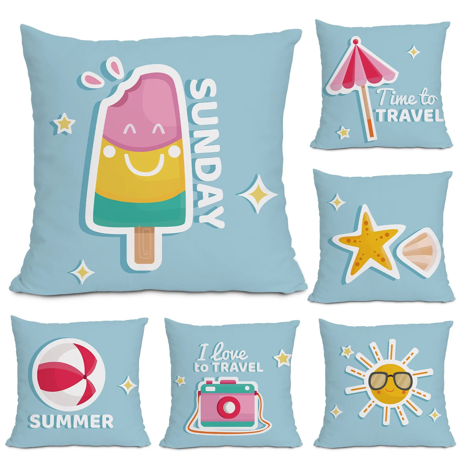 

Декоративная подушка для дома, летняя дорожная пляжная подушка для мороженого