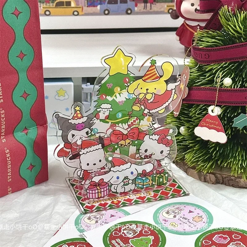 

Christmas Tree Sanrio Acrylic Kuromi Anime Toys Cartoon Hello Kitty Noel Decoration Table Cinnamoroll Desktop Ornaments Gifts