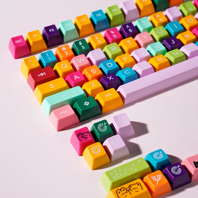 Dandelion Abs Injection Molding Key Caps SA Perfil Keycap para Teclados Personalizados Esmalte de Vedação sem Óleo Conjunto - Imagem 5
