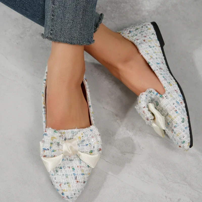 

Pointed Toe Breathable Comfortable Simple Women's Shoes New Casual Fashion Shallow Mouth Lightweight Flat Shoes NO:1-35-14