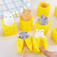 New PVC Cheese Mouse Decompression toy Stress Relief Squeeze Squeeze Toy Toys Gift Pop Up Anti Stress Toy adult 1