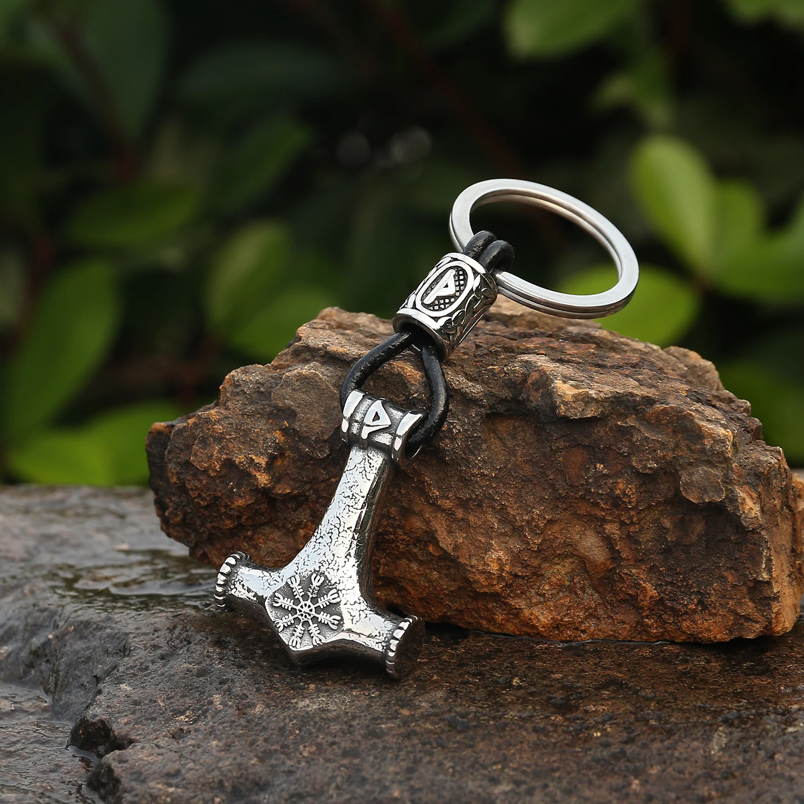 

Norse Pagan Jewelry God Thor Mjolnir Hammer Stainless Steel Viking Key Chain