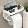 1pc Toilet Paper Holder - Space-Saving Wall-Mounted Perforated Storage Rack with Toilet Manager Holder 1