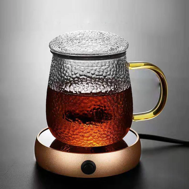 350ML 500ML Heating Resistance Hammer Teacups With Filter Tea Water Separation Water Cup With Lid And Handle Tea Ceremony Cup