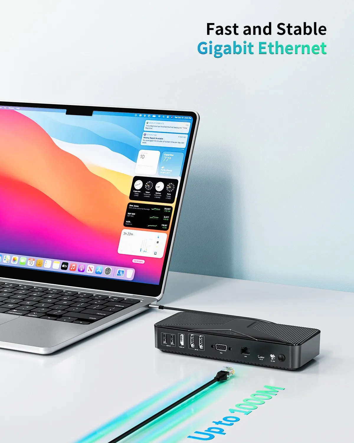 Yottamaster USB C Desktop Docking Station 22 in 1 Dock Station with 8K HDMI PD60W Gigabit Ethernet Multiport USB3.2 HUB Adapter 5