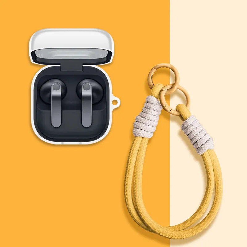 Silicone Earphone Case with Keyring and Wrist Lanyard