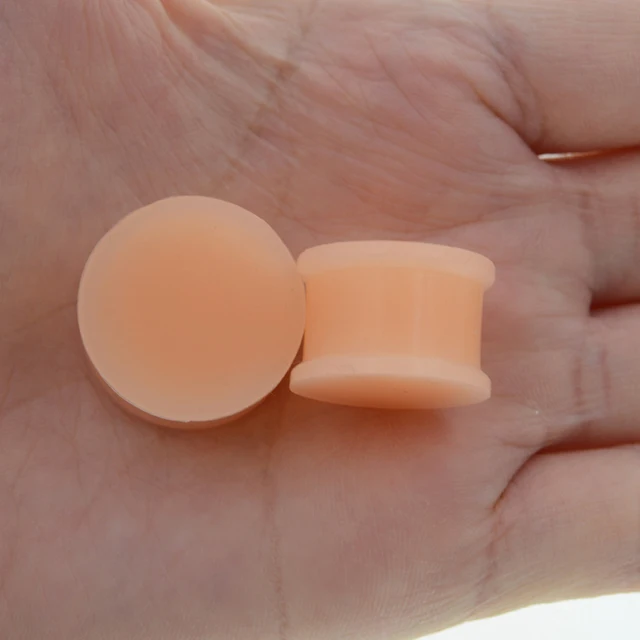 1 Paio Di Vetro Doppio Svasato Solido Tappo Per L'orecchio - Foto 13