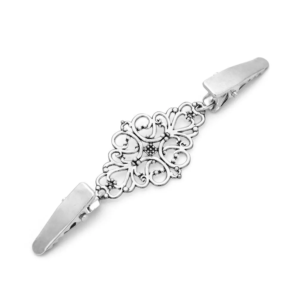 실용적인 레트로 합금 소재 여성 드레스 장식 패션 가디건 클램프 의류 클립 패스너 옷감용 클램프