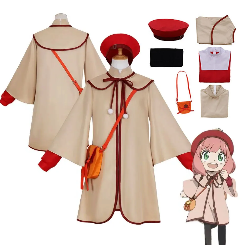 

Spy x Family Code: White Anya Forger Cosplay Costume Fantasia Disguise Adult Women Dress Hat Outfits Halloween Carnival Suit