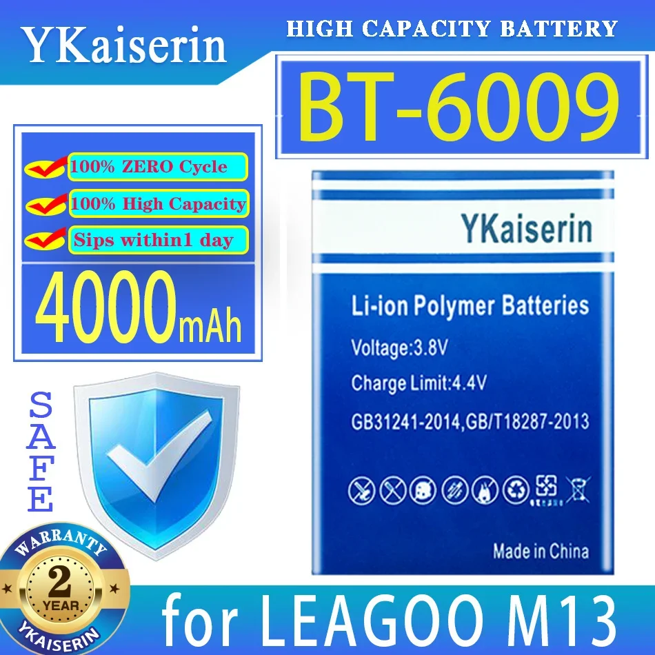 

YKaiserin Battery BT-6009 BT6009 4000mAh for Leagoo M13 Bateria