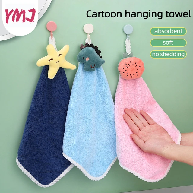 Kitchen Hand Towels with Loop,Bathroom Hand Towels Hanging,Soft