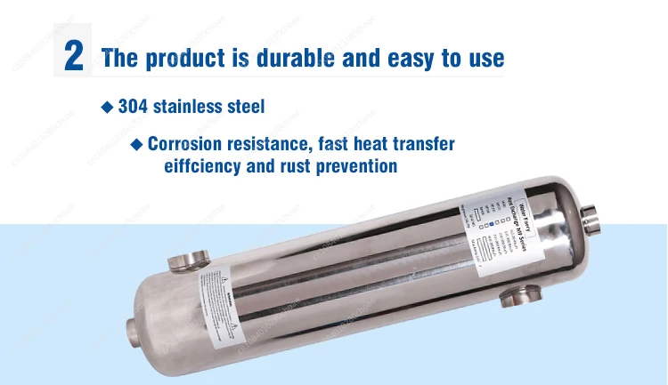 1PCS Hot Sale Swimming Pool Plate and Tube Stainless Steel Heat Exchanger