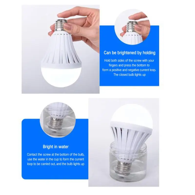 BSOD-Ampoule magique LED avec télécommande, lumière de secours blanche  chaude, batterie intégrée aste, AC 85