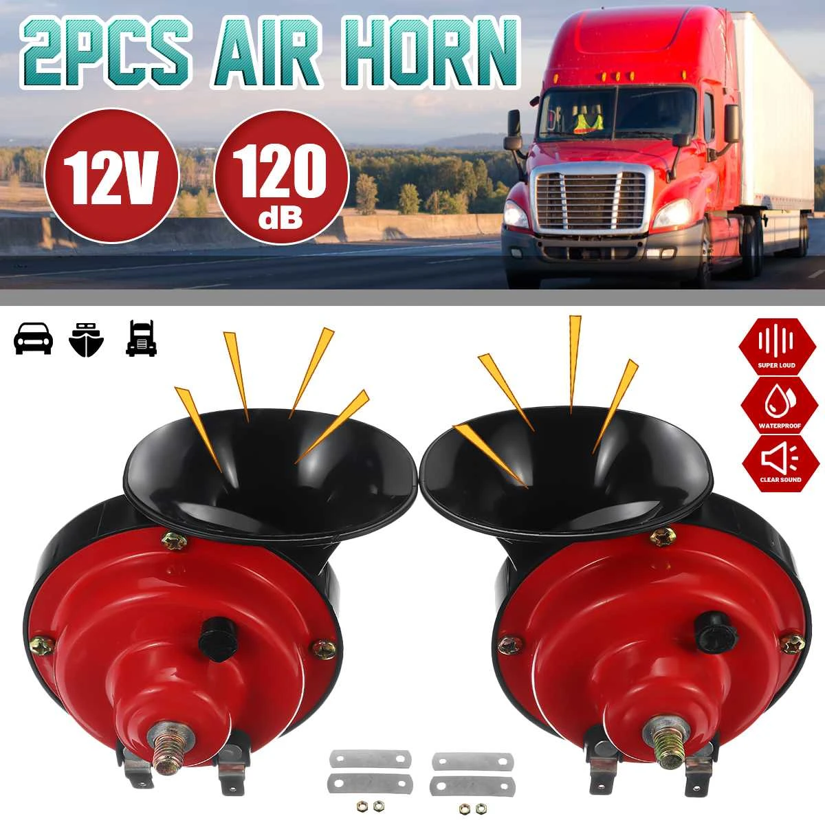 12v 115 Db Horn Auto Speaker Digital Electric Siren Loud Air Snail Horn