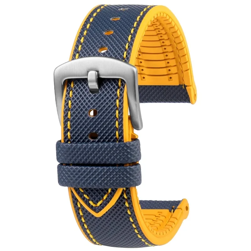 Premium Sports Waterproof Rubber Watchband - Blue Angel Series