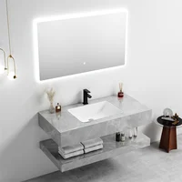 โรงงานขายส่งโดยตรงแขวนตู้โต๊ะเครื่องแป้งห้องน้ําราคาถูกและอ่างล้างจานห้องน้ําพร้อมตู้ 1