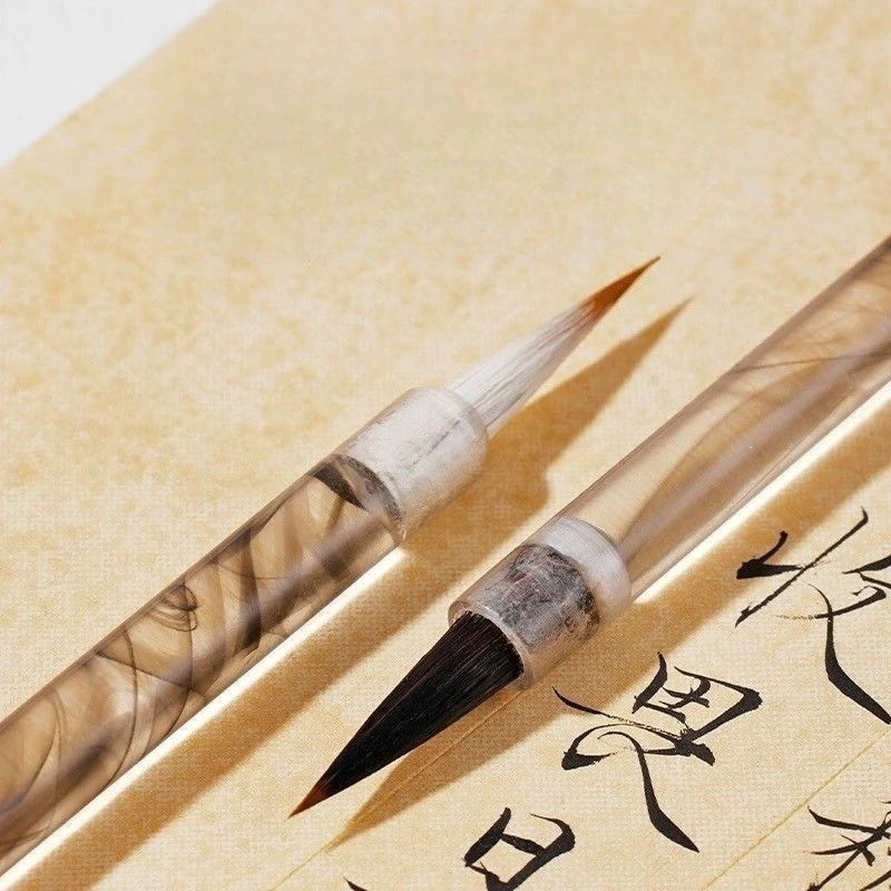 전문가용 혼합 늑대털 붓 (슬림 골드 스크립트, 소형 일반 스크립트, 캘리그라피, 그림, 선화, 초보자용)