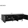 Modern TV Stand for 80"+ TV, 70" Wood TV Console with Arched Doors, Arch Entertainment Center with 2 Storage Cabinets 4